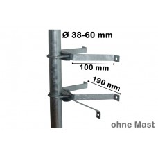 Mast-Mauer-Halter 10cm bis 60 mm Durchmesser